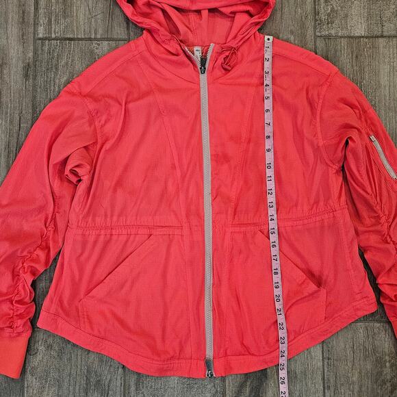 Free People Movement Run Wild Zip Jacket Womens XS Neon Pink Athleisure Neon Y2K - Picture 3 of 13